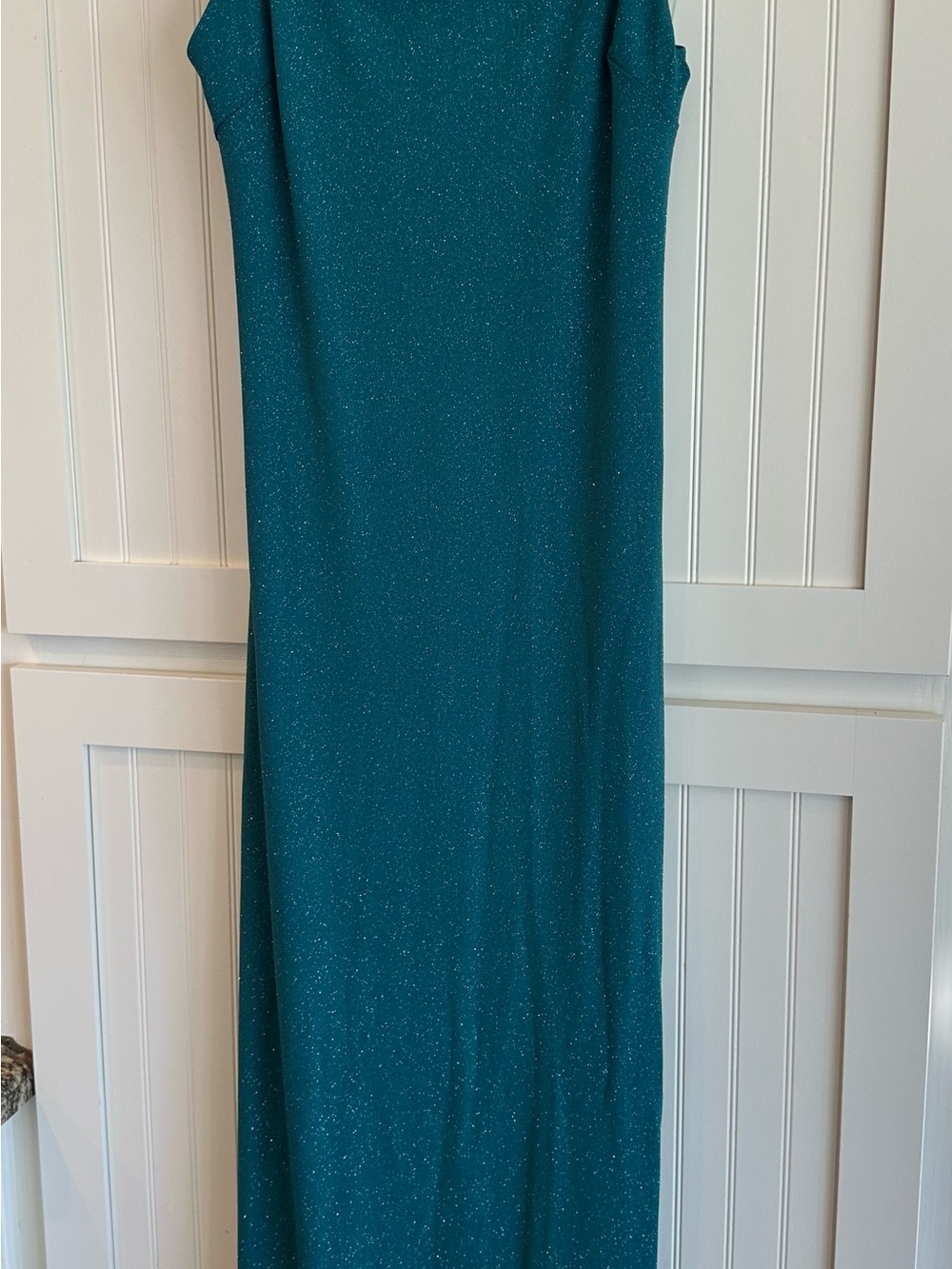 Sparkle Teal Maxi Dress - Elegant Women’s Evening Gown
